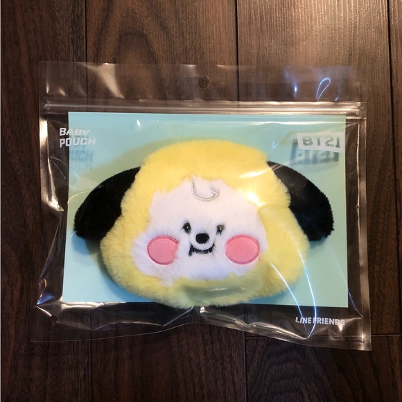 LINE FRIENDS BT21 BTS Official Baby Chimmy Flat Small Pouch Coin Purse P… - Picture 5 of 9